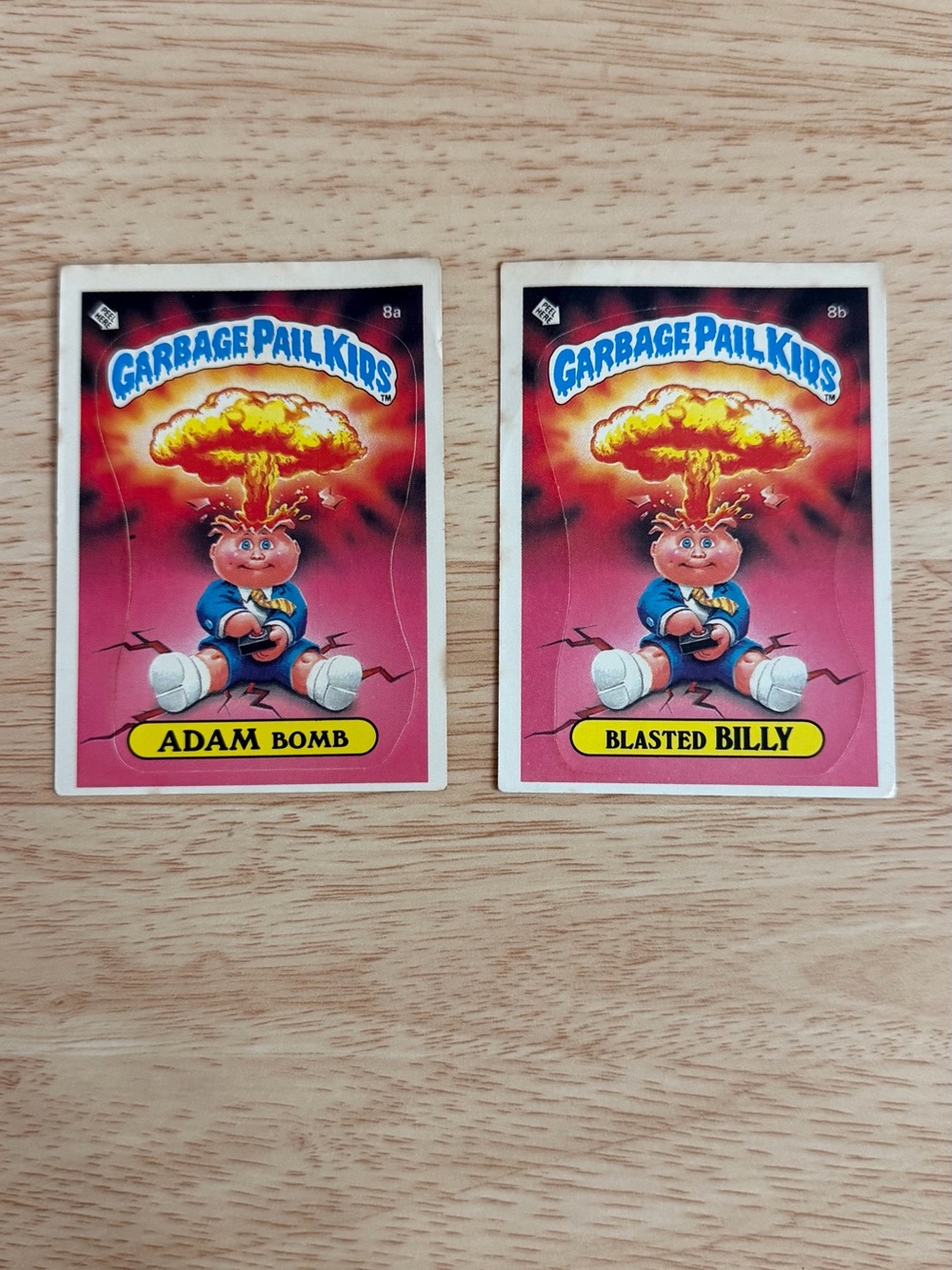 Adam Bomb & Blasted Billy Trading Cards - Pink Fronts
